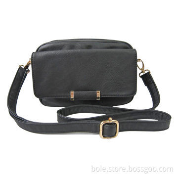 PU Sling Bag for Girls with Quilted Design, Sized 7.75 x 5.5 x 2 Inches
